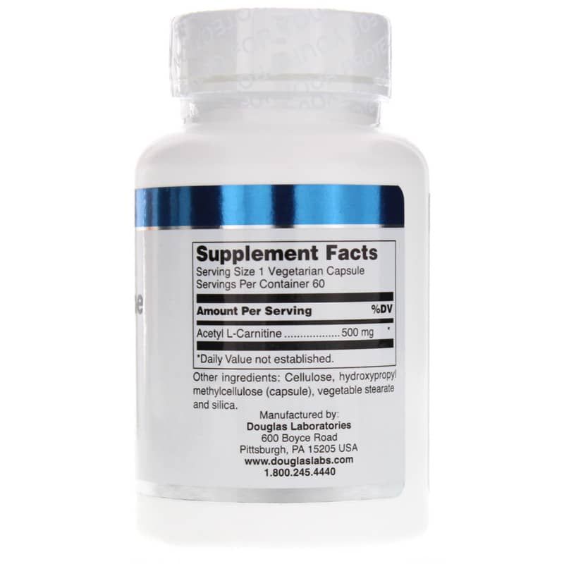 Acetyl-L-Carnitine 500 Mg, 60 Capsules | Ацетил-L-карнитин 500 мг, 60 капсул