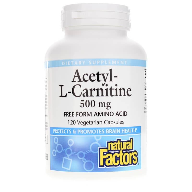 Acetyl-L-Carnitine 500 Mg, 120 Veg Capsules | Ацетил-L-карнітин 500 мг, 120 вегетеріанських капсул