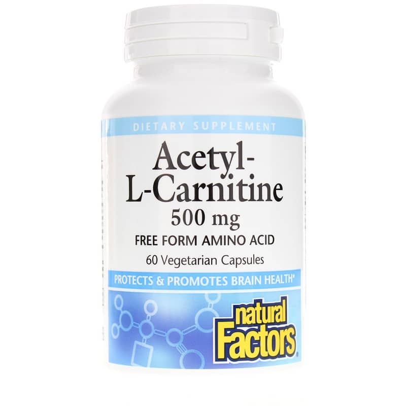 Acetyl-L-Carnitine 500 Mg, 60 Veg Capsules | Ацетил-L-карнітин 500 мг, 60 вегетеріанських капсул