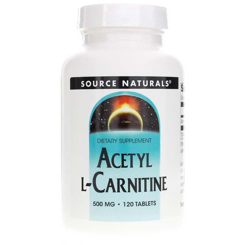 Acetyl L-Carnitine 500 Mg, Source Naturals, 120 Tablets | Ацетил L-карнитин 500 мг, source naturals, 120 таблеток