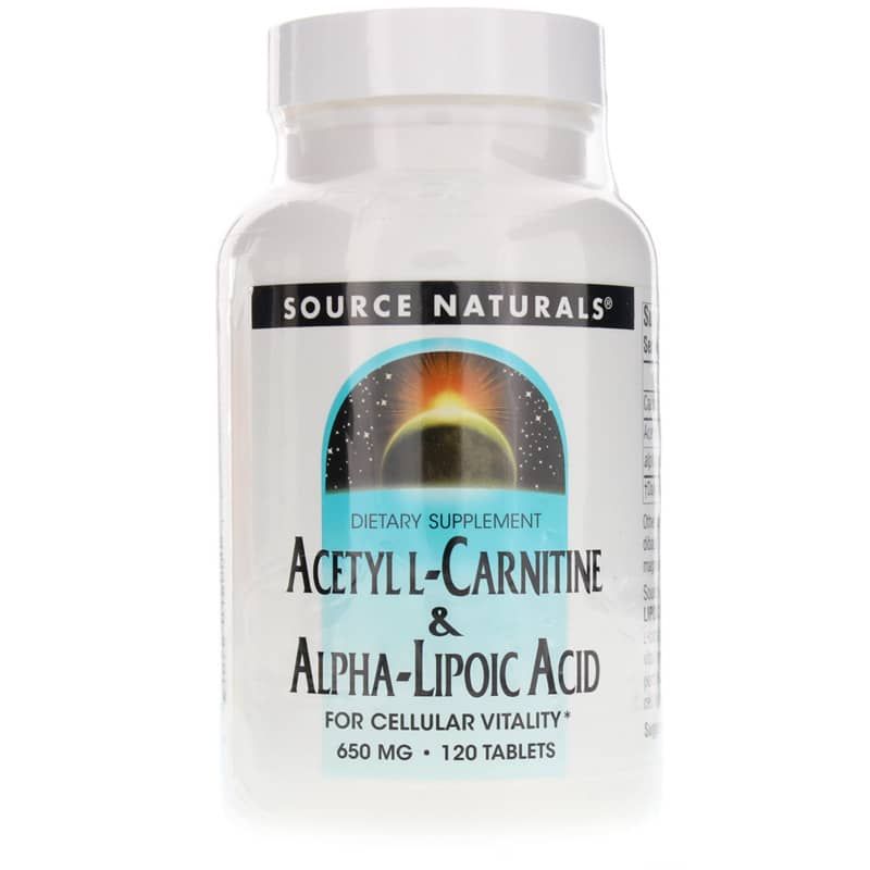 Acetyl L-Carnitine &amp; Alpha-Lipoic Acid 650 Mg, 120 Tablets | Ацетил L-карнитин и альфа-липоевая кислота 650 мг, 120 таблеток
