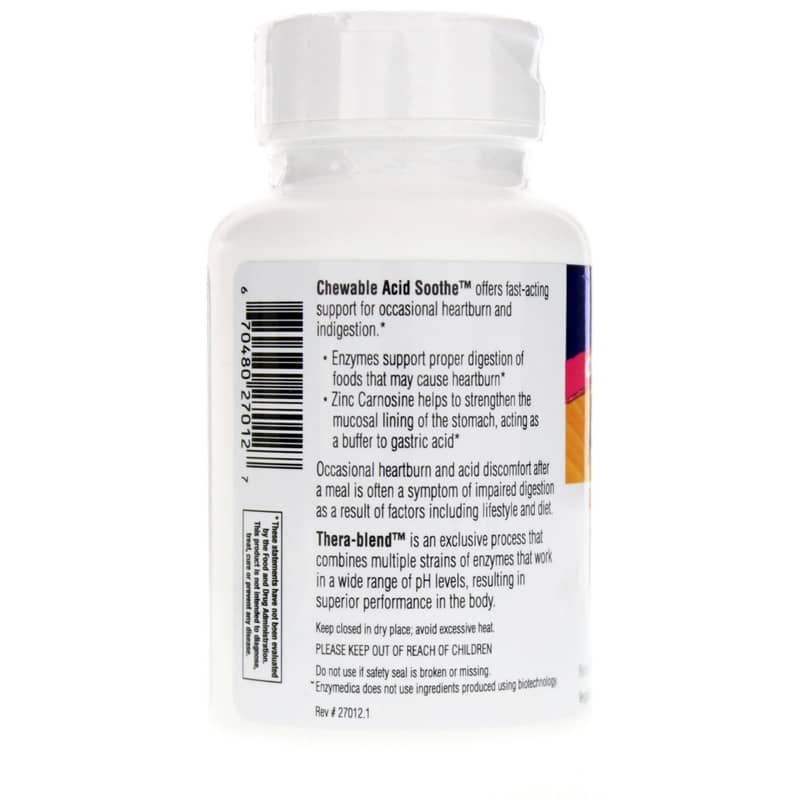 Acid Soothe Chewable Berry Flavor, 30 Chewable Tablets | Успокаивающий кислотный препарат жевательный со вкусом ягод, 30 жевательных таблеток