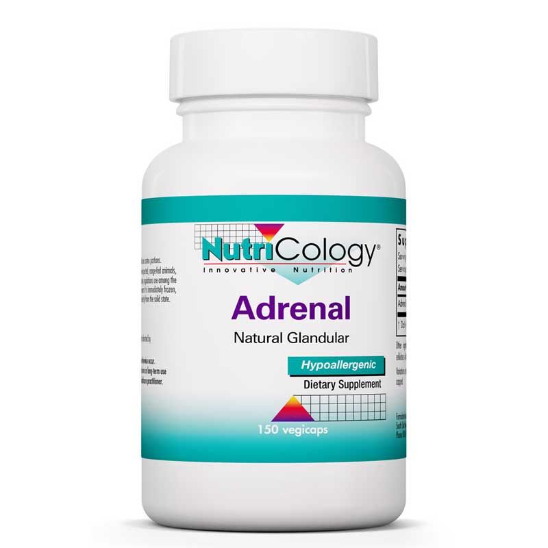Adrenal Natural Glandular, 150 Veg Capsules, Nutricology | Надпочечники натуральные, 150 вег. капсул, nutricology