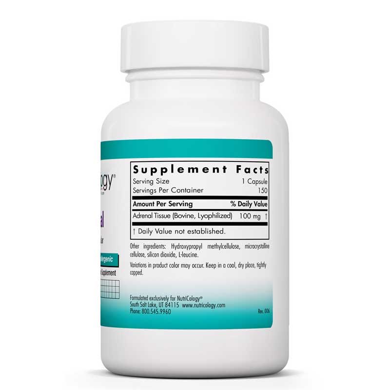 Adrenal Natural Glandular, 150 Veg Capsules, Nutricology | Наднирники натуральні, 150 вег. капсул, nutricology