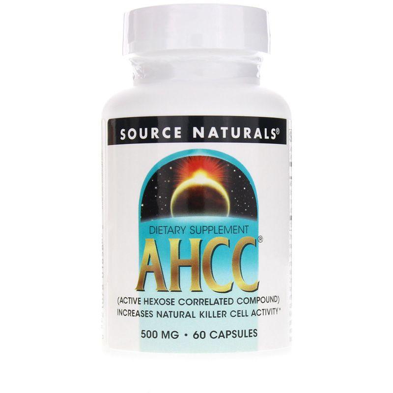 AHCC 500 Mg Capsules, 60 Capsules | Капсулы AHCC 500 мг, 60 капсул