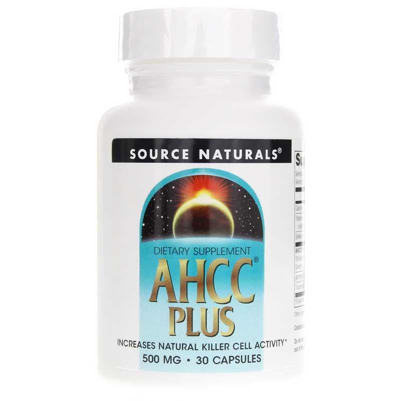 AHCC Plus 500 Mg, Source Naturals, 30 Capsules | AHCC плюс 500 мг, source naturals, 30 капсул