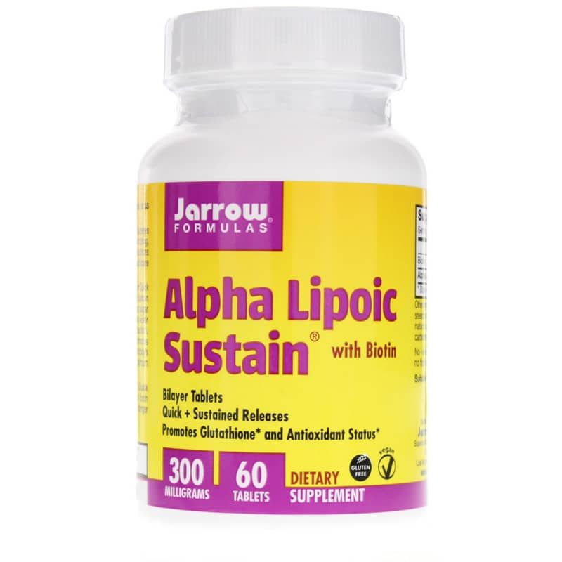 Alpha Lipoic Sustain with Biotin 300 Mg, 60 Tablets | Альфа-липоевая кислота с биотином 300 мг, 60 таблеток