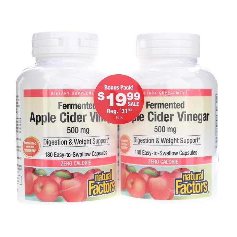Apple Cider Vinegar 500 Mg Bonus Pack | Яблучний оцет 500 мг бонусна упаковка