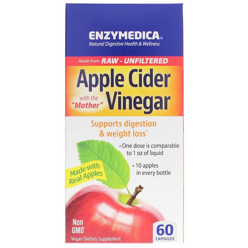 Apple Cider Vinegar, 60 Capsules | Яблочный уксус, 60 капсул