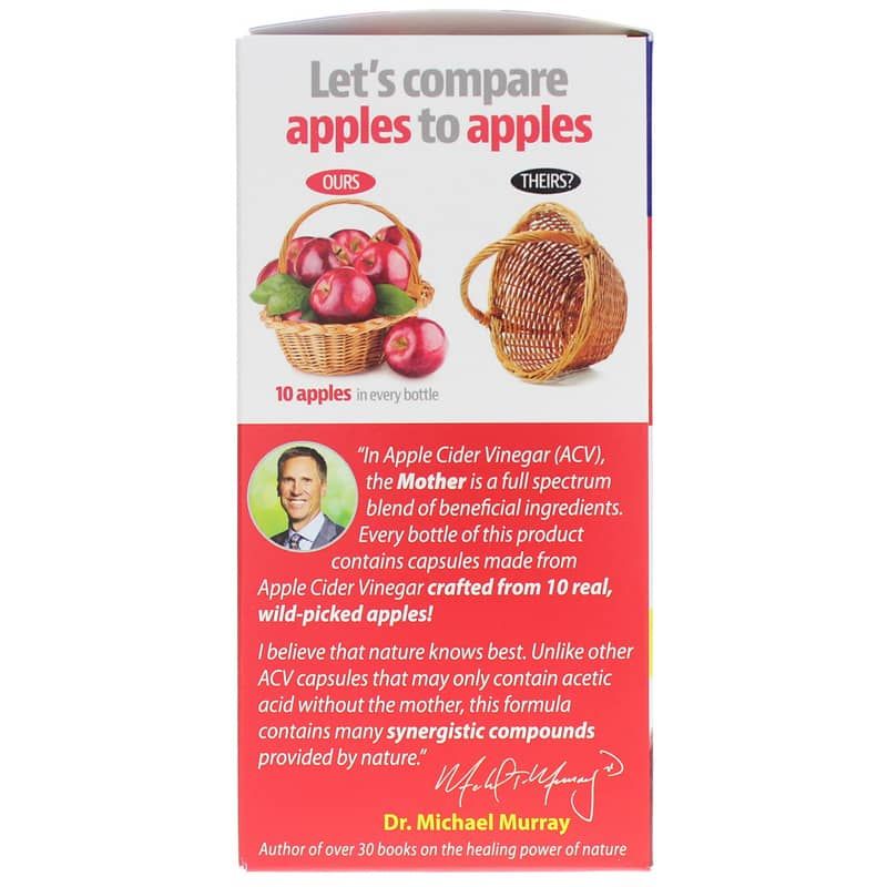 Apple Cider Vinegar, 60 Capsules | Яблочный уксус, 60 капсул