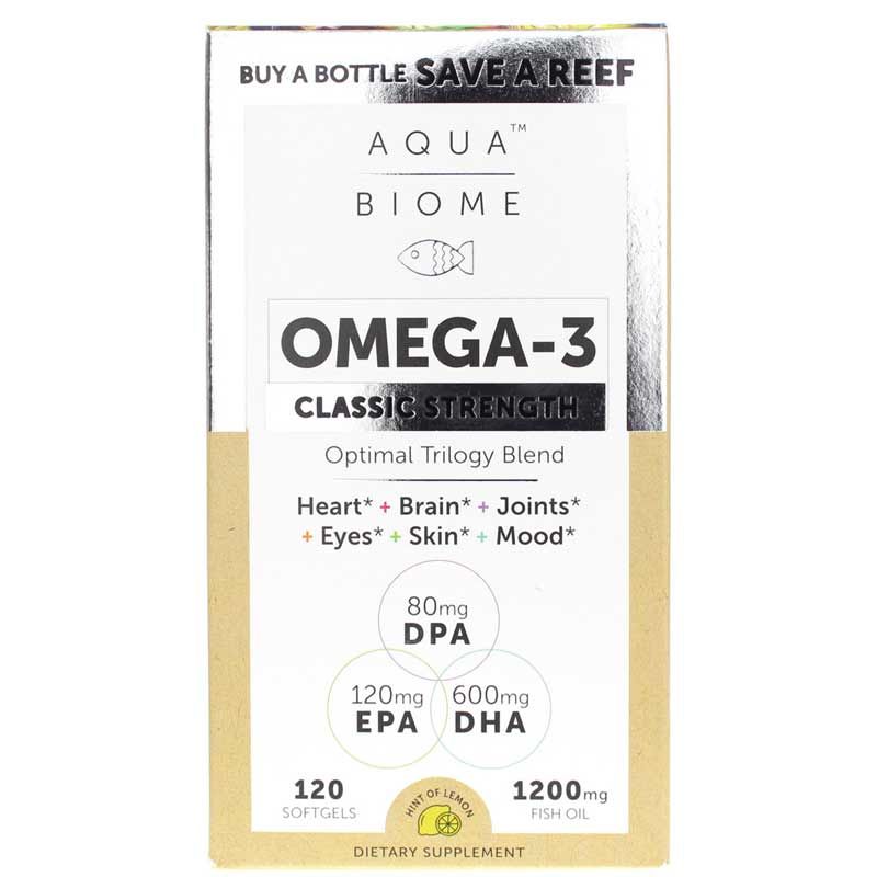 Aqua Biome Fish Oil Classic Strength, 120 Softgels | Риб'ячий жир aqua biome класична сила, 120 гелевих капсул