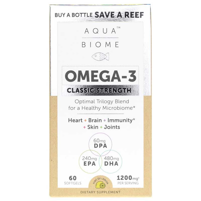 Aqua Biome Fish Oil Classic Strength, 60 Softgels | Рыбий жир aqua biome классическая сила, 60 гелевых капсул