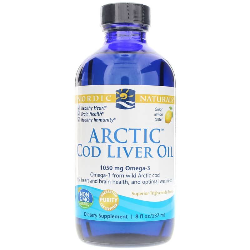 Arctic Cod Liver Oil, Lemon, 8 Oz | Масло печени арктической трески, Лимон, 8 унций