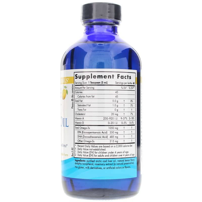 Arctic Cod Liver Oil, Lemon, 8 Oz | Масло печени арктической трески, Лимон, 8 унций