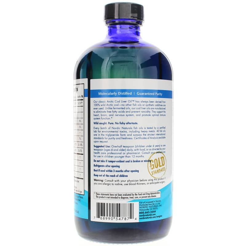 Arctic Cod Liver Oil, Orange, 16 Oz | Масло печени арктической трески, Апельсин, 16 унций