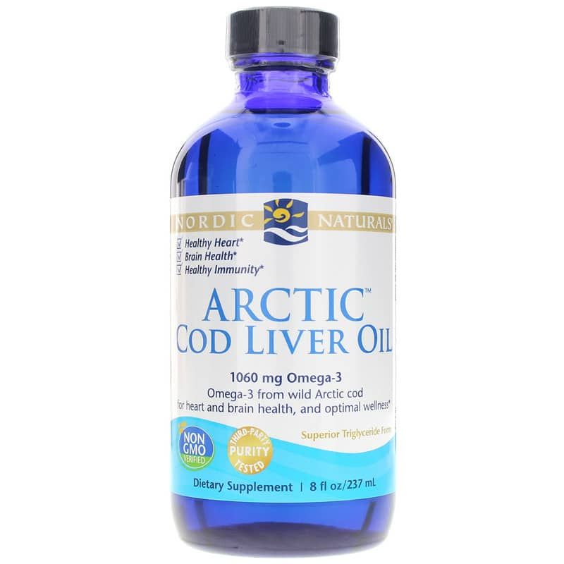Arctic Cod Liver Oil, Plain, 8 Oz | Масло печени арктической трески, Простой, 8 унций