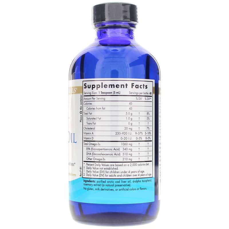 Arctic Cod Liver Oil, Plain, 8 Oz | Масло печени арктической трески, Простой, 8 унций