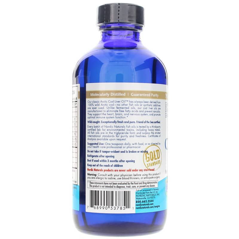 Arctic Cod Liver Oil, Plain, 8 Oz | Масло печени арктической трески, Простой, 8 унций