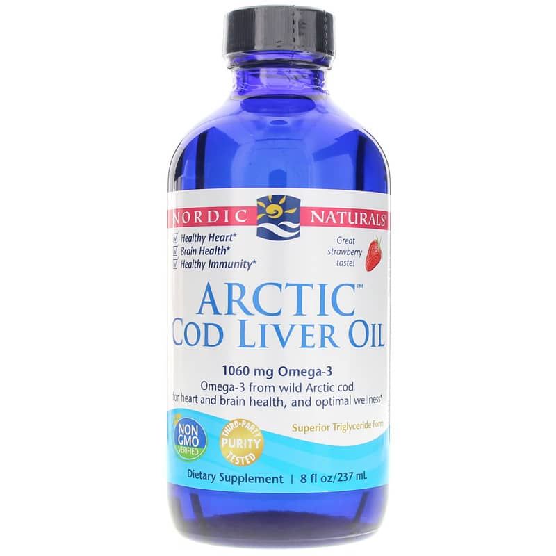 Arctic Cod Liver Oil, Strawberry, 8 Oz | Олія печінки арктичної тріски, Полуниця, 8 унцій