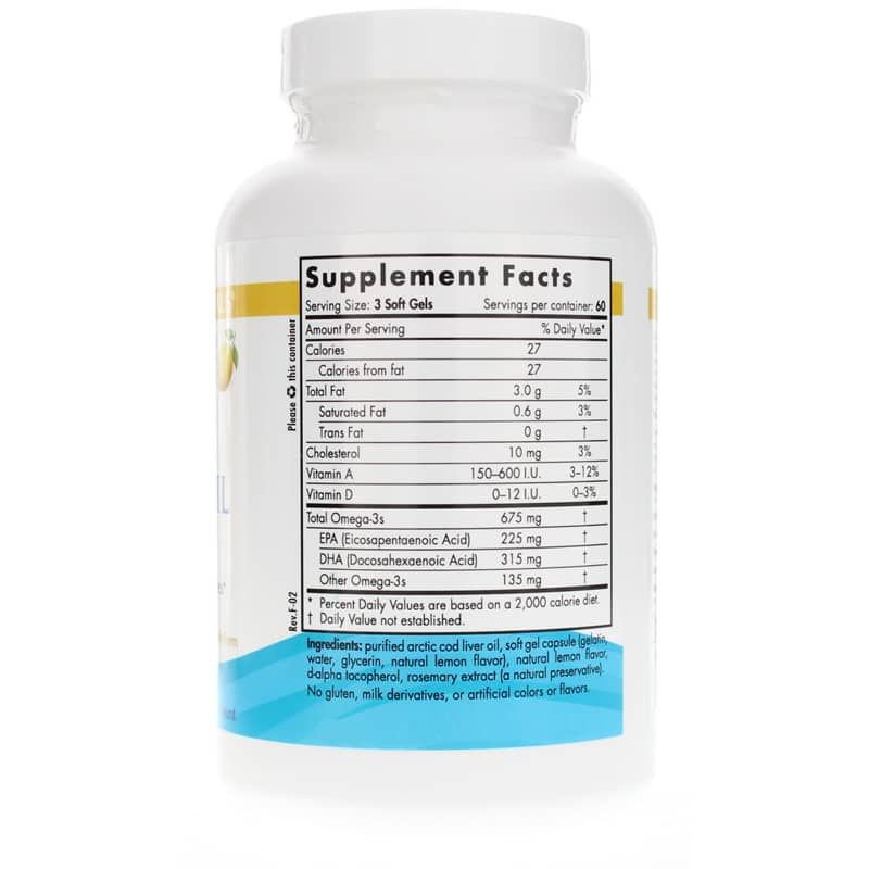 Arctic Cod Liver Oil Softgels, 180 Softgels | Олія печінки арктичної тріски м'які гелі, 180 гелевих капсул