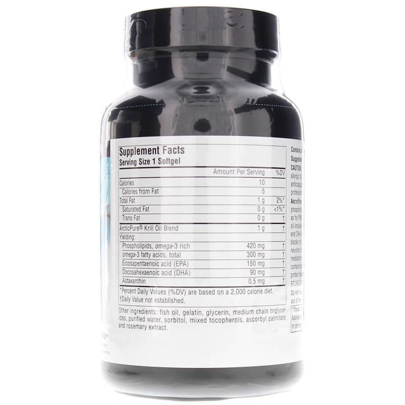 ArcticPure Krill Oil 1, 60 Softgels | Олія криля ArcticPure 1, 60 гелевих капсул