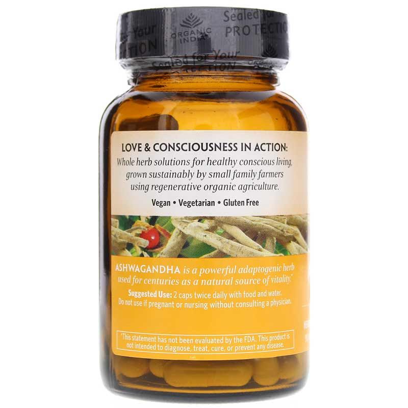 Ashwagandha Certified Organic, 90 Veg Capsules | Ашвагандха сертифікована органічна сертифікована, 90 вегетеріанських капсул