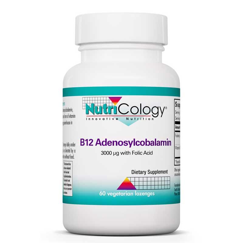 B12 Adenosylcobalamin, 60 Veg Lozenges, Nutricology | B12 аденозилкобаламин, 60 вег пастилок, nutricology