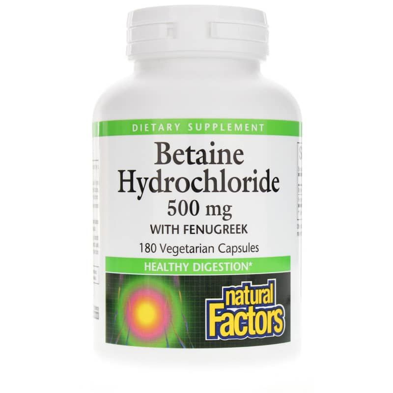 Betaine Hydrochloride 500 Mg with Fenugreek | Бетаїну гідрохлорид 500 мг з пажитником