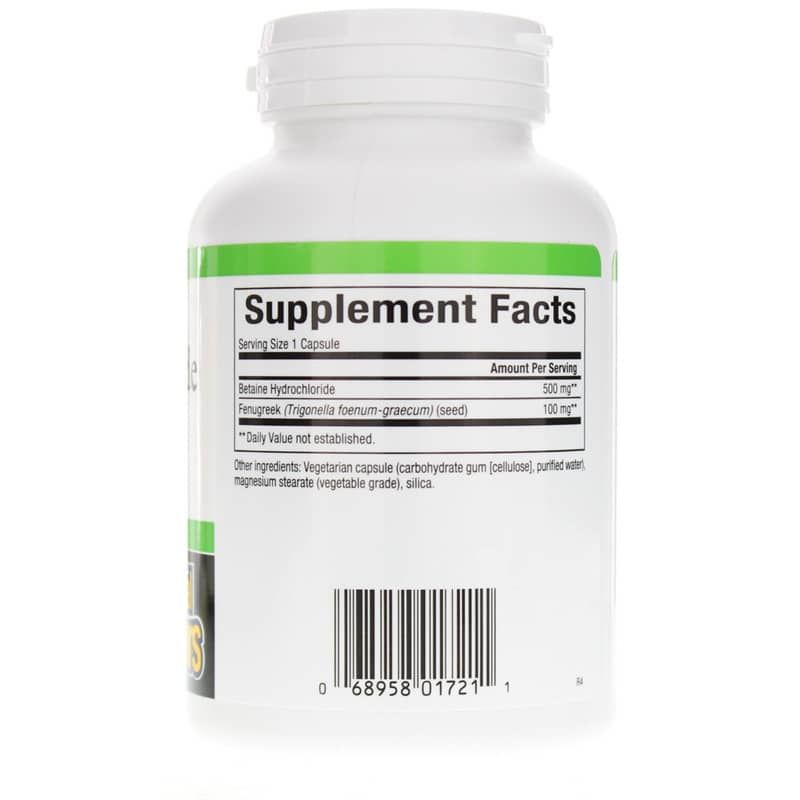 Betaine Hydrochloride 500 Mg with Fenugreek | Бетаина гидрохлорид 500 мг с пажитником