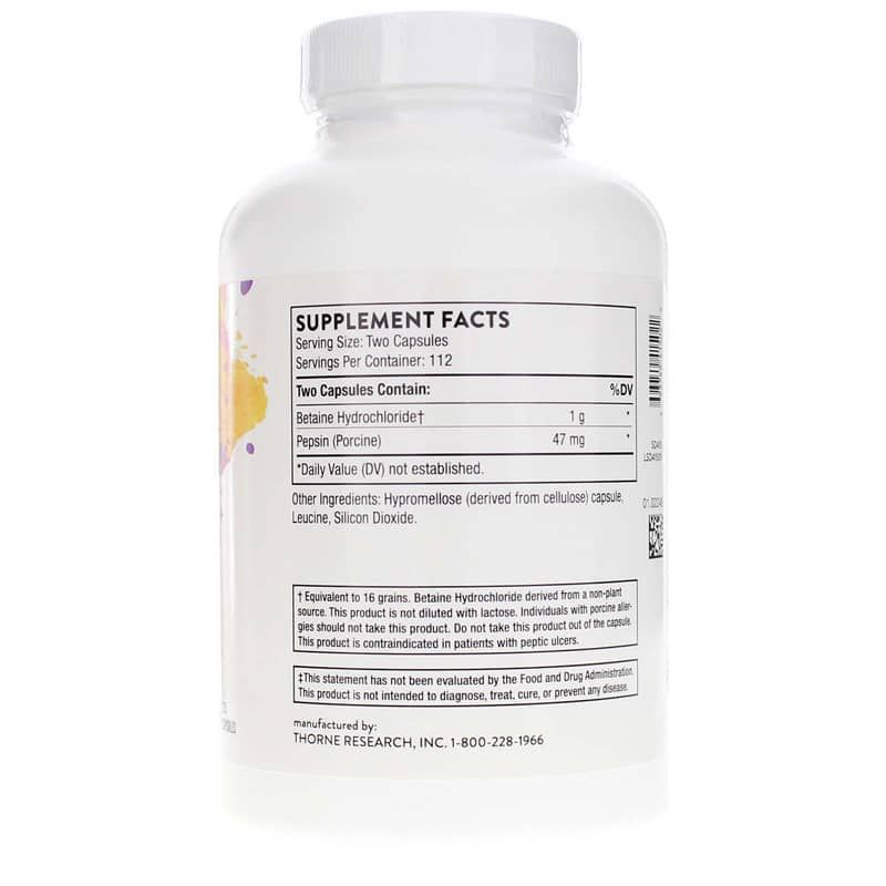Betaine HCl &amp; Pepsin, 225 Veg Capsules | Бетаїн HCl і пепсин, 225 вегетеріанських капсул