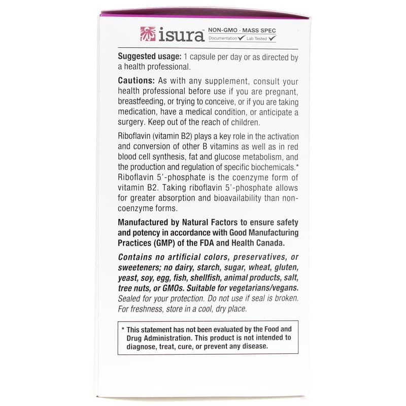 BioCoenzymated Riboflavin 5' Phosphate 50 Mg | Биокоферментированный рибофлавин 5' фосфат 50 мг