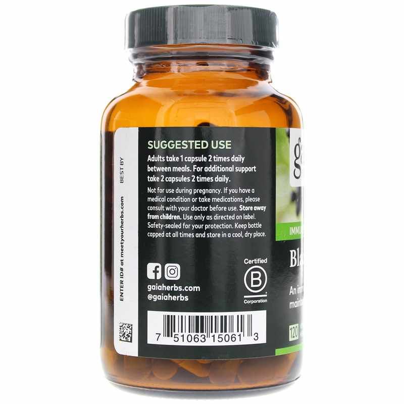 Black Elderberry, 120 Vegan Capsules | Чёрная бузина, 120 веганских капсул