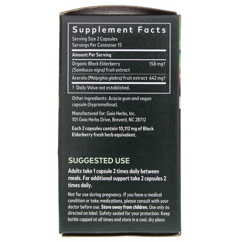 Black Elderberry, 30 Vegan Capsules | Чёрная бузина, 30 веганских капсул