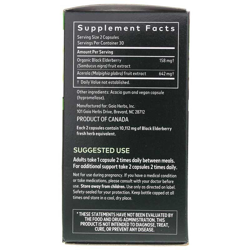 Black Elderberry, 60 Vegan Capsules | Чёрная бузина, 60 веганских капсул