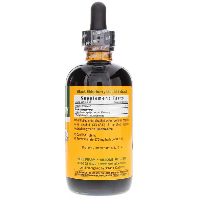 Black Elderberry Extract Organic, 4 Oz | Экстракт бузины черной органический, 4 унции