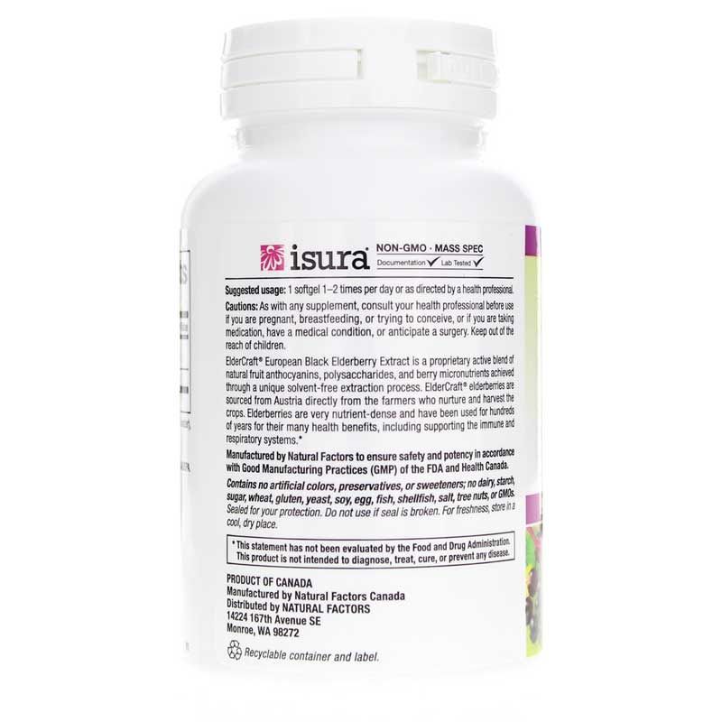 Black Elderberry Standardized Extract 100 Mg, 120 Softgels | Стандартизированный экстракт бузины черной 100 мг, 120 гелевых капсул