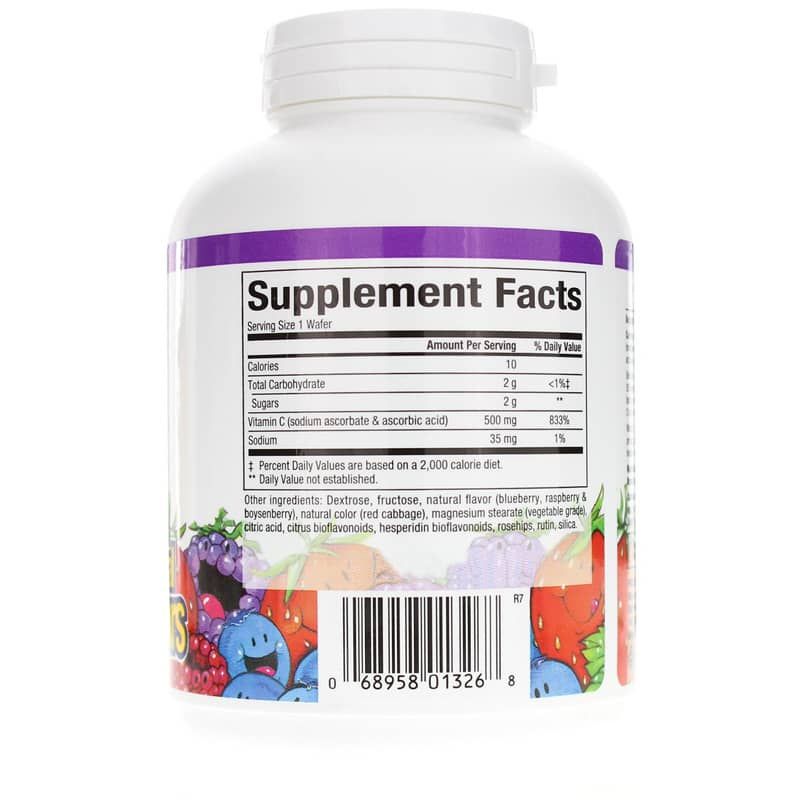 C-500 Mg Natural Fruit Chew, Blueberry Raspberry Boysenberry, 90 Chewable Tablets | C-500 мг натуральный фруктовый жевательный, Черника Малина Бойсенберри, 90 жевательных таблеток