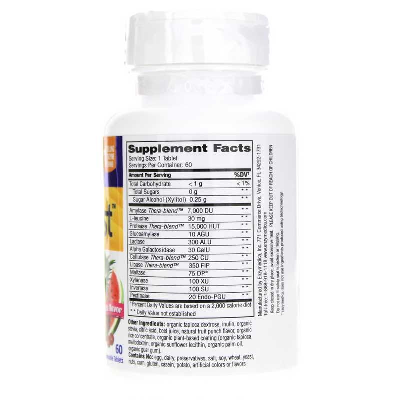 Chewable Kids Digest Fruit Punch Flavor, 60 Chewable Tablets | Жевательные таблетки для детей со вкусом фруктового пунша, 60 жевательных таблеток