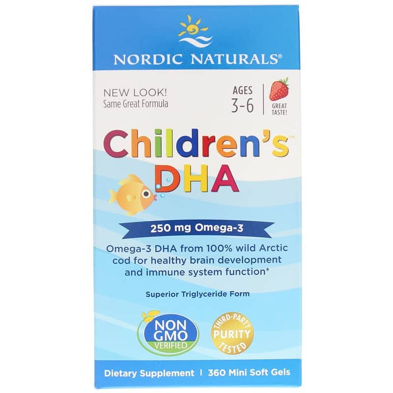 Children's DHA Strawberry, 360 Softgels | Детская ДГК клубника, 360 гелевых капсул