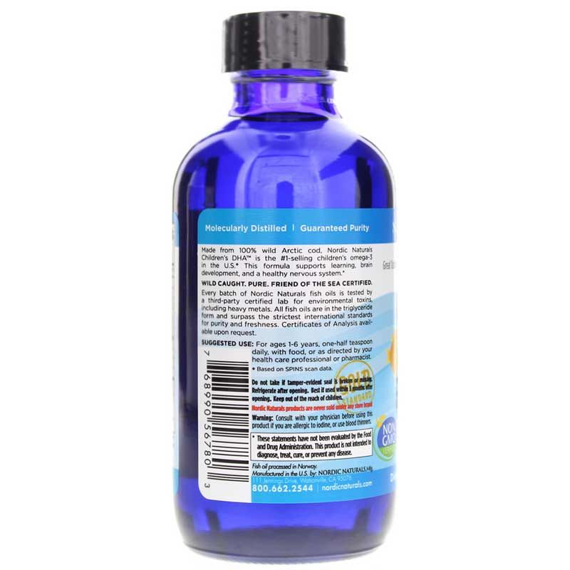 Children's DHA Strawberry Liquid, 4 Oz | Дитячий DHA полуничний рідкий полуничний, 4 унції
