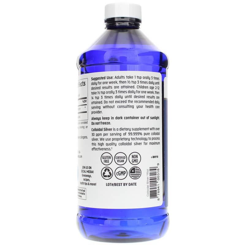 Colloidal Silver 30 PPM, 16 Oz | Колоїдне срібло 30 PPM, 16 унцій