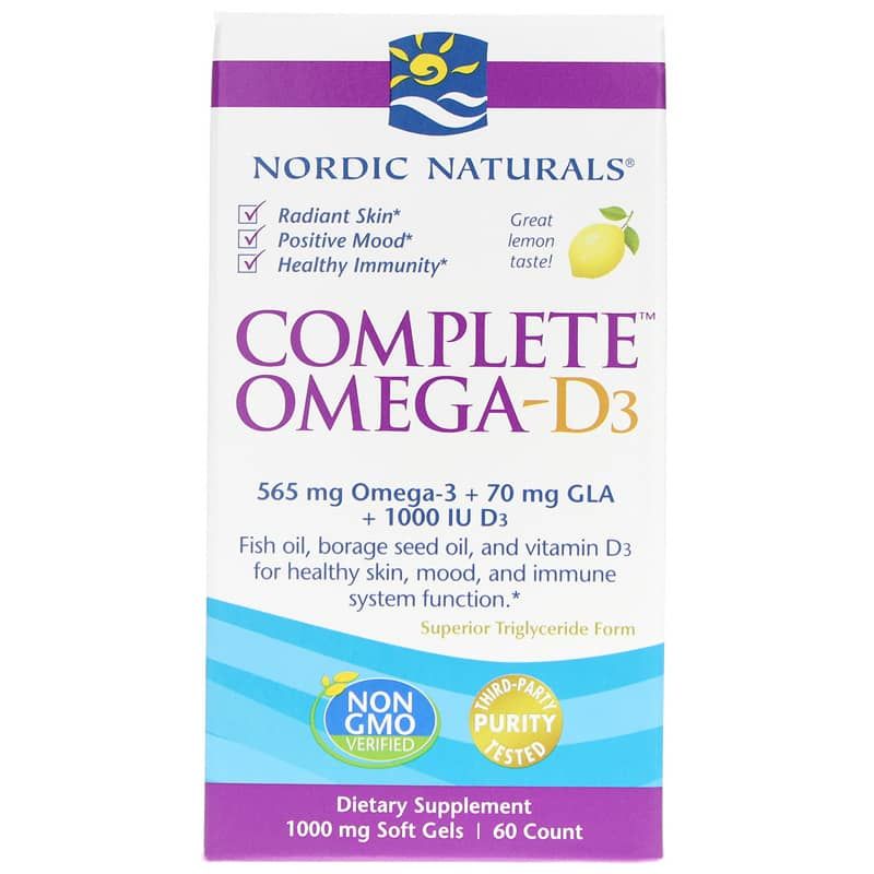 Complete Omega-D3, 120 Softgels | Полный омега-D3, 120 гелевых капсул