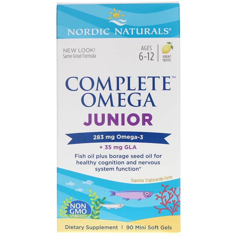 Complete Omega Junior, 90 Softgels | Полная омега юниор, 90 гелевых капсул
