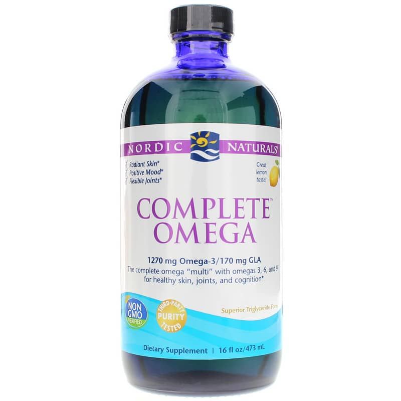 Complete Omega Liquid Lemon, 16 Oz | Повна омега рідина лимон, 16 унцій