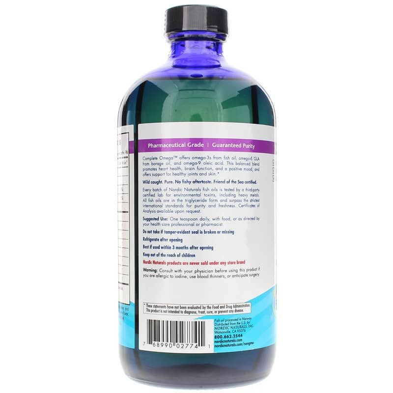 Complete Omega Liquid Lemon, 16 Oz | Полная омега жидкость лимон, 16 унций