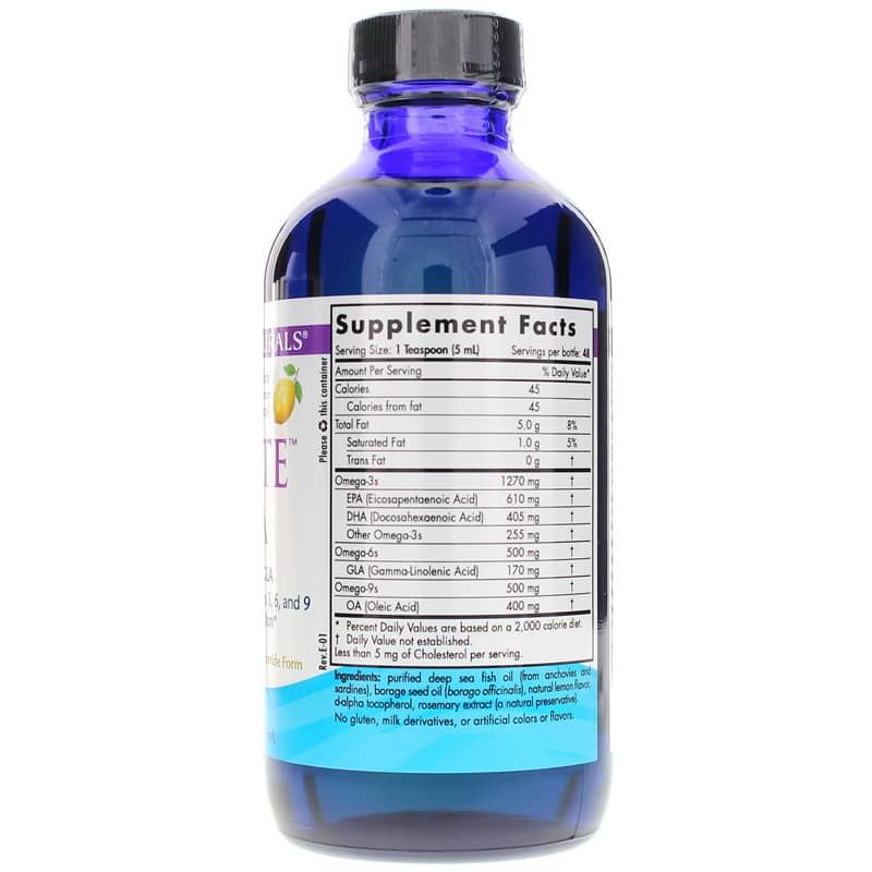 Complete Omega Liquid Lemon, 8 Oz | Полная омега жидкость лимон, 8 унций