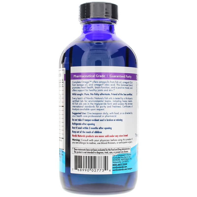 Complete Omega Liquid Lemon, 8 Oz | Полная омега жидкость лимон, 8 унций