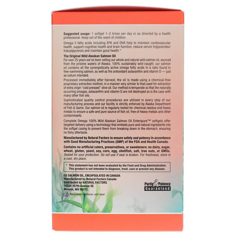 Complete Omega Wild Alaskan Salmon Oil 1300 Mg | Полное масло омега дикого аляскинского лосося 1300 мг