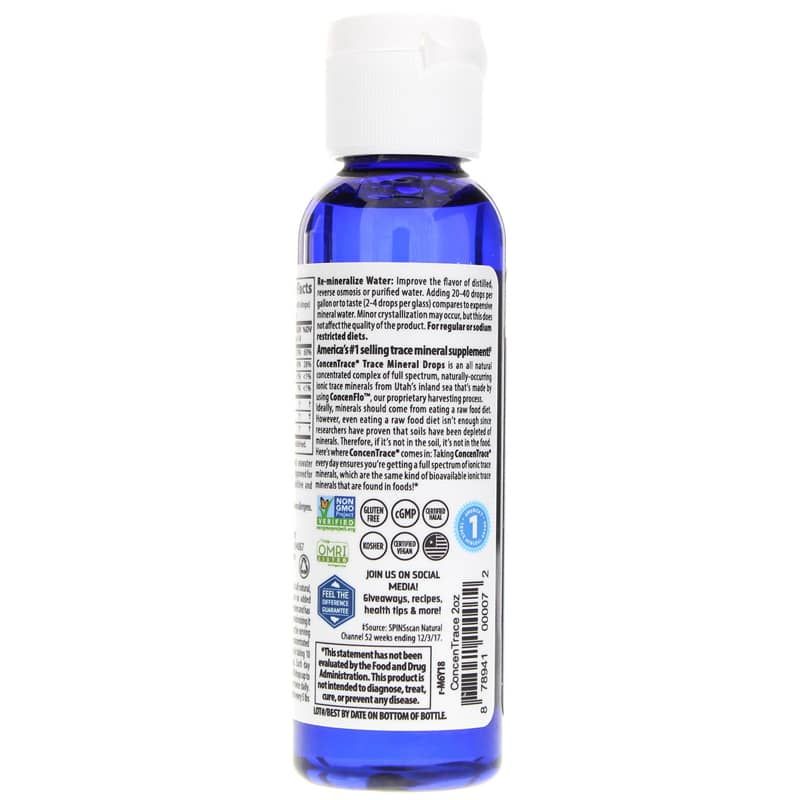 ConcenTrace Trace Mineral Drops, 2 Oz | Минеральные капли ConcenTrace, 2 унции