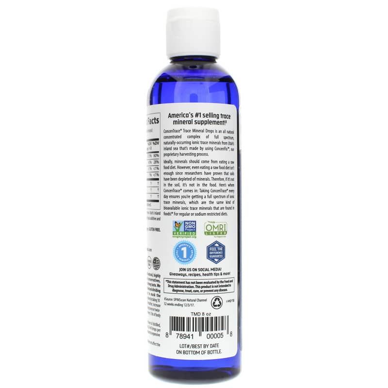 ConcenTrace Trace Mineral Drops, 8 Oz | Мінеральні краплі ConcenTrace, 8 унцій